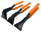 HERO Falzzangen Set 3-Teilig Abkantzange Karosseriezange Biegezange Blechzange 0° 45° 90° gerade/abgewinkelt/gebogen Absetzzange Zangensatz Zangenset mit Koffer Klempner Dachdecker Spengler