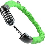 Büchel Sekura Fahrradschloss 90 cm mit 5-Zahlen-Code - Kettenschloss Kinder & Erwachsene mit Großem Zahlenfeld & Nylonbezug - Leichtes Fahrradschloss Hohe Sicherheit aus Gehärtetem Stahl