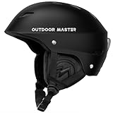 OutdoorMaster Kelvin Skihelm – Snowboardhelm für Herren, Damen & Jugendliche (S, Schwarz)