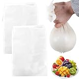 2 Stück Nussmilchbeutel Wiederverwendbar Passiertuch 24 x 36 cm Nylon Feinmaschiges Nussmilchbeutel Bio Waschbar Nut Milk Bag für Nussmilch Obstsaft Joghurt Kaffee