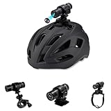 Tebetu Mini-Kamera Sportkamera, 120°Weitwinkel Fahrrad Helmkamera, HD 1080P wasserdichte Sports Kamera mit Zubehör Kits mit Interne Batterie für Erweiterten Gebrauch für Fahrrad Motorrad Autos usw