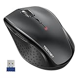 TECKNET Kabellose Maus, 4800 DPI 2.4G Funkmaus mit USB Empfänger, 30 Monate Batterielaufzeit, Optical Tracking, Wireless Maus mit 6 Tasten für PC Laptop Windows Mac MacBook Linux