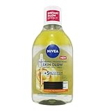 NIVEA Skin Glow Micelar Water (400 ml), Gesichtsreinigungsgel mit 5% Serum und Aminosäure-Komplex, Gesichtswasser für Gesicht, Augen und Lippen, Gesichtsschminköl mit Vitamin C und E