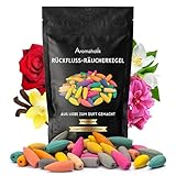 Premium Rückfluss Räucherkegel Wasserfall, Natürlich aromatische Räucherkegel mit Duft Mix, 60 Stück, Frische Räucherkerzen für Stressabbau und Meditation, Backflow Incense, Aromaholik