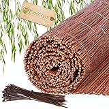 BOOGARDI Weidenmatte - 20 Größen - Weidenzaun 100 cm hoch x 500 cm lang - Sichtschutzmatte Balkonverkleidung Sichtschutz Garten Zaun Balkon Sichtschutzzaun Holz