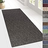 KARAT Teppich Läufer für Küche, Flur & Wohnraum - Teppichläufer auf Maß - Meterware - Flurteppich - Küchenläufer - Wohnzimmer Teppich (80 x 200 cm, Alto - Anthrazit)