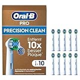 Oral-B Pro Precision Clean – ORIGINAL Aufsteckbürsten für Elektrische Zahnbürste – Zahnreinigung, Ersatzbürsten mit X-Borsten, Zahnbürstenaufsatz mit Briefkastenfähige Verpackung – Weiß, 10 Stück