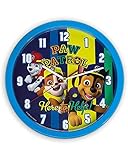 Kidslicensing Patrol - Wanduhr - Dekorative Uhr für Kinder - 25 cm, KD-PW16696, Bunt, One Size