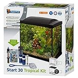 SuperFish SF Tropical Set 30 Aquarium schwarz inkl. Filter, Heizer, Wasseraufbereiter, Kescher, Thermometer und Futter