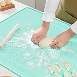 40 X 50 Cm Große Backmatte, Backmatte Silikon, Teigmatte Backunterlage Zum Teig Ausrollen,Ideal Für Pizza, Gebäck Und Kuchen, Rutschfeste Backmatte Mit Langlebiger Silikon-Qualität