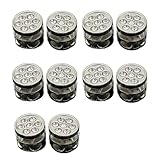 Kordelstopper aus Metall, verstellbare Kordelstopper zur Anpassung an Hosen und Kapuzenpullover, Outdoor-Kleidung, Zubehör, Metall, 10 Stück, silber, One size