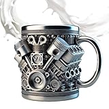Generico Motor-Tumbler - Kaffeebecher 300 ml V8/V6 | Wiederverwendbare mechenische Neuheitsgetränke | Isolierter Reisebecher | Auto-Kaffeetassen-Zubehör