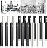 18 Stück komprimierte Kohlestifte Kohle Zum Malen Sketch Kohlestifte Sketch Kohlestifte Kohlestifte in Schwarz komprimierte Kohle Kohlestifte Set Geeignet zum Malen, Skizzieren, Schreiben, Kunstdesign