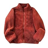 Kinder Teddy Fleecejacke, Übergangsjacke - Dicke Winterjacke Kuscheljacke Stehkragen Kuschelig mit durchgehendem Reißverschluss Plüschjacke Sweatjacke Warm Winter Übergang Für Jungen Mädchen