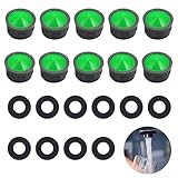 Dreamil Wasserhahn Belüfter 10 Stück Strahlregler Wasserhahn Sieb mit Dichtung und ABS-Filter Mischdüse Luftsprudler Wasserspareinsatz Ersatzteile für Bad Küche