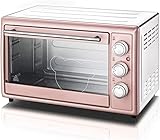 Backofen Minibackofen Heißluftfritteuse Mini-Ofen 30 l mit kontrollierter Temperatur von 60–250 °C und 60-Minuten-Timer, 3 Kochmethoden, multifunktionaler dreischichtiger Haushaltsofen mit Stahlabdeck