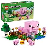 LEGO Minecraft Das Babyschwein-Haus, Set zum Videospiel mit Tierfiguren, Bauspielzeug mit Zombie-Piglin im Wald-Biom, Geschenk für Mädchen und Jungen ab 7 Jahren 21268