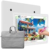 Elice Magnetische A3-Lichttafel mit Tasche für Diamantmalerei, Tracing LED Leuchtkasten mit Seitentasten, Super Bright Diamond Art Light Pad, Leuchttisch zum Zeichnen, Skizzieren, Jäten Vinyl - Weiß
