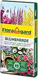 Floragard Blumenerde 1x40 L - Universalerde für Zimmer-, Balkon- und Kübelpflanzen - mit Ton und Langzeitdünger - 40 Liter