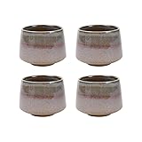 NOVAJOY | Espressotassen Set | 4-teilig | 180 ml | Hochwertige Espressotasse aus Steingut | Ohne Henkel | Spülmaschinenfest | Kaffeetassen | Mokka | Geschenk in modernem Design