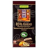 Rapunzel Bio 85 Prozent Kakao Bitterschokolade mit Kakao aus Bolivien, 80 g