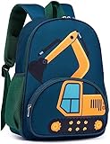 LOIDOU Kinderrucksack Jungen Kinder Rucksack Tagesrucksack Vorschulrucksack Kindergartentasche Schulrucksack für Schule Kita 38cm 3-8Y