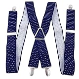 FJOADNVM Herren-Hosenträger Hosenträger Herren Vier Clip Dreieckiges Viereck Muster Westernhosen Modisches Accessoire for ältere Erwachsene Hemdhosenträger(Color 07)