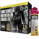 Science in Sport GO Isotonic Energie Gel, echte isotonische Formulierung / 22g Kohlenhydrate, wenig Zucker, Gel zum Laufen und Radfahren, schnelle Energie, vegan, 15x60ml Packung, Kirsche Geschmack