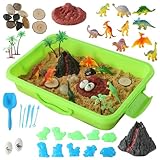 sikmcle Dinosaurier wonder sand set Spielzeug für Kinder-Dinosaurier SpielzeBug und spielen Sand Kit für Jungen, Sensory Bin Füller und Kleinkind Aktivitäten für Jungen und Mädchen im Alter von 3-6+
