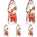 Lindt Schokolade Weihnachtsmann | 40 g | Weihnachsmann aus feinster Vollmilch Schokolade | Weihnachtsmann | Schokoladen-Geschenk zu Weihnachten | Weihnachtsschokolade (Packung mit 5)