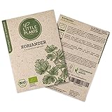 Little Plants BIO-Koriandersamen (Coriandrum sativum) | BIO-Kräutersamen | Nachhaltige Verpackung aus Graspapier | Kräuter-Samen | BIO-Saatgut für ca. 130 Koriander-Pflanzen