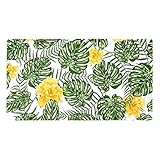 Duschwanne für Wannen-Dusche Rutschfest tropisch grün Blatt Wanneneinlage mit Saugnäpfen und Ablauföffnungen Bad Weiche Duschmatte 39cm x 70cm