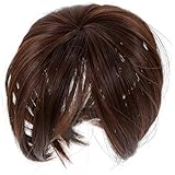 Gatuida Synthetische Haarverlängerung Unsichtbares Haarteil für Damen Leichter Clip Hair Volume Topper Dünner Haaransatz Natürliches Aussehen Hellbraun Bequemes Tragen