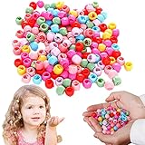 100 Stück Mini Haar Klammer, Bunt Mini Haarclips, Perle Haar Nadeln Kunststoff, Regenbogen Perlen Clip Haarkrallen Haarschmuck für Kinder Mädchen Frauen