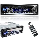Alondy 1DIN Autoradio Bluetooth mit CD/DVD Player USB AM/FM/RDS Radio Freisprecheinrichtung SD AUX