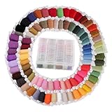 Homoyoyo 1 Schachtel Farben Stickgarn Baumwollfaden für Hand Nähmaschinennutzung Langlebiges Vielseitiges Garn für Baumwolle Leinen Polyester für Diy-stickarbeiten und Nähprojekte
