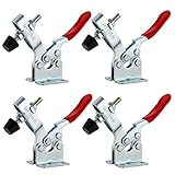 EXLECO Schnellspanner GH-201-B 4 Stück Metall Horizontal Toggle Clamp Handwerkszeug 100KG 126lbs Vertikaler Kniehebelspanner Quick Release Clamp