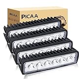 PICAA LED Arbeitsscheinwerfer 4X 18W Slim Arbeitsscheinwerfer Traktor 12V 24V Spotlight Wasserdicht Arbeitslicht led zusatzscheinwerfer für Bagger Traktoren Schlepper Gabelstapler ATV Lkw, offroad