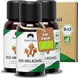 Emma Grün® Bio Nelkenöl [100% Naturrein] - Nelkenöl Bio 3x 30ml - Ätherische Öle Naturrein - Aromatisches Gewürznelkenöl in LEBENSMITTELQUALITÄT - Clove Oil Essential Oils aus Madagascar