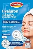 Schaebens Hyaluron Hydrogel Augen-Pads spenden Feuchtigkeit und mindern Augenringe mit Hyaluronsäure und Panthenol für alle Hauttypen vegan