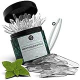 Naturschmiede® Premium Mentholkristalle für die Sauna 100g [Höchste Qualität] - Menthol Sauna Kristalle mit Eis Effekt - Eukalyptus Sauna Aufguss - Eiskristalle als Sauna Zubehör zum Inhalieren