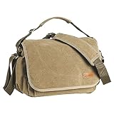 TARION Kameratasche Spiegelreflex Kamera Schultertasche SLR DSLR Kamera Foto Tasche Umhängtasche Fototasche mit Trennwände für Spiegelreflexkameras Objektive(Gelb)