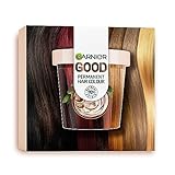 Garnier Dauerhafte Haarfärbeset, für intensive und langanhaltende Haarfarbe, Coloration für bis zu 8 Wochen strahlende Farbe, Ohne Ammoniak, 5.0 Kaffee Rostbraun, Good Refill-Kit