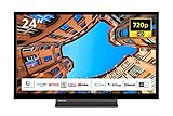 Toshiba 24WK3C63DAW 24 Zoll Fernseher/Smart TV (HD Ready, HDR, Alexa Built-In, Triple-Tuner, Bluetooth) - Inkl. 6 Monate HD+ [2023], Schwarz