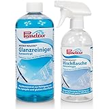 Pastaclean® Micro Magic Glasreiniger Konzentrat, 100% Streifenfreier Glanz auf allen glatten Flächen, für streifenfreie Reinigung Fensterreiniger, Spiegel, Glas uvm. - Made in Germany (750 ml)