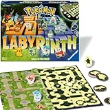 Ravensburger 22705 - Pokémon Labyrinth Glow in The Dark - Schiebespaß mit den beliebtesten Pokémon für 2-6 Personen ab 7 Jahren: Im Hellen und Dunkeln spielbar
