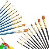 YOUYIKE 20 Stück Pinselset Acrylfarben, Acryl Pinsel, Nylon Pinsel, Künstlerpinsel, Malpinsel Set, Pinsel Kinderschminken, Brush Set für Kinder, Anfänger, Künstler und Gemälde Liebhaber Aquarell