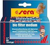 sera Wasseraufbereiter für Aquarien, 35g für 66 Liter, reduziert Ammonium, Nitrit, Nitrat, selbst reinigendes Hochleistungsfiltermedium in Tabellenform, 50g