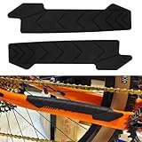 CYSKY Fahrrad Kettenschutz Silikon Aufkleber 2 Stück, Fahrrad Rahmen Kettenstrebe Schutz, 3M Kleber Backing Klebrig Gut, Langlebig, Leicht (Regulärer Stil)