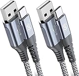 sweguard USB C Kabel 3.1A [2Stück 3m] Schnellladung, Ladekabel USB C Nylon für iPhone 16 15 Pro Max, Samsung Galaxy S24 S23 S22 S21 S20 S10 S9 S8 Plus,Note,A71 A55 A52 A51 A50 A15,Flip Pixel LG Moto